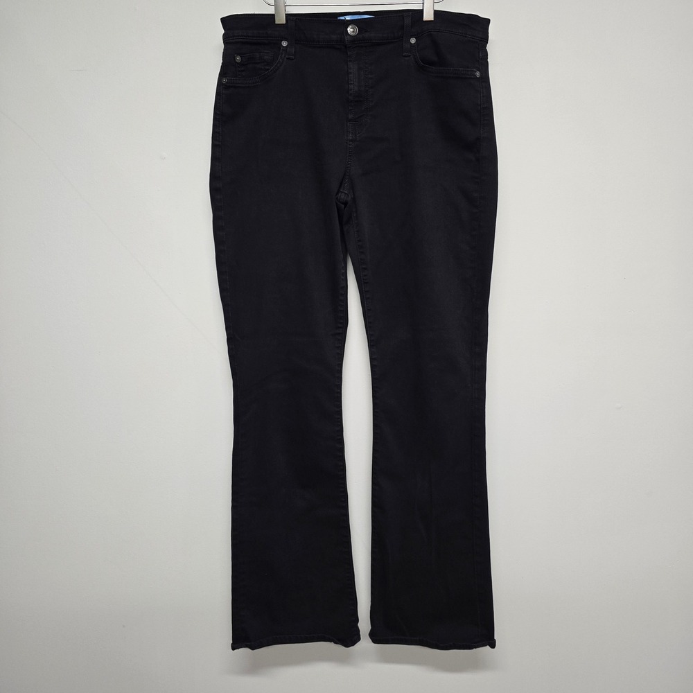 7 For All Mankind b(air) Bootcut Jeans Women 32 Black Minimalist Cowgirl